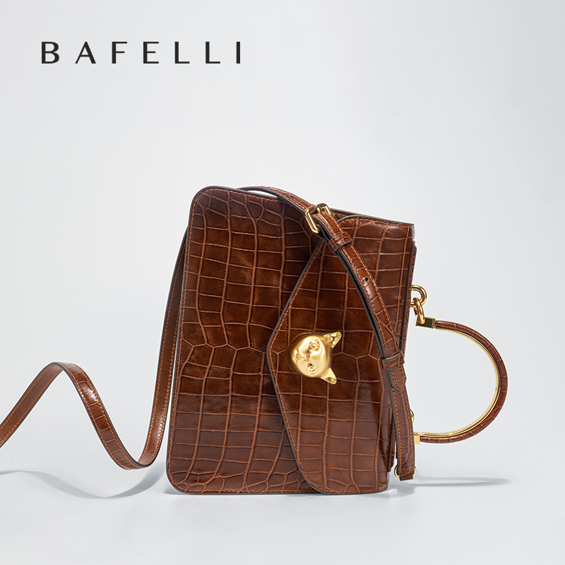 Luxury Bags For Women Brands - 2026 BAFELLI CAT レディース 新しいクロコダイル柄レザーファッションハンドバッグ スタイリッシュなビジネス女性用レザー高級ブランド