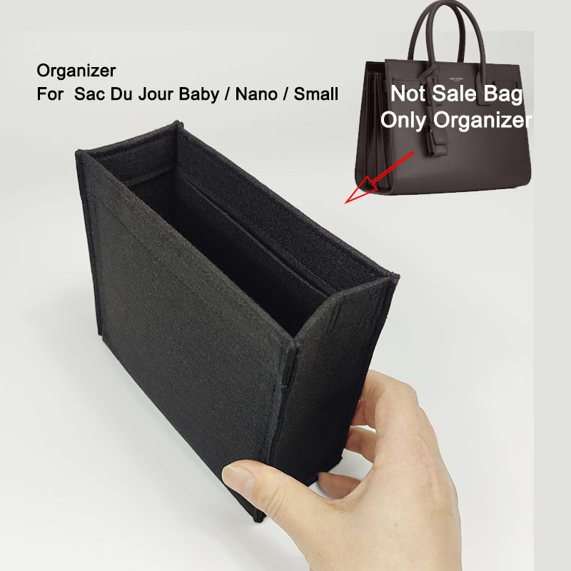 Luxury Tote Bags Ysl - サック・デュ・ジュール・オーガンバッグ ナノ/ベビー/スモール用 財布オーガナイザーインサート、収納バッグライニング、インナーバッグ 高級ハンドバッグ トートシェイパー