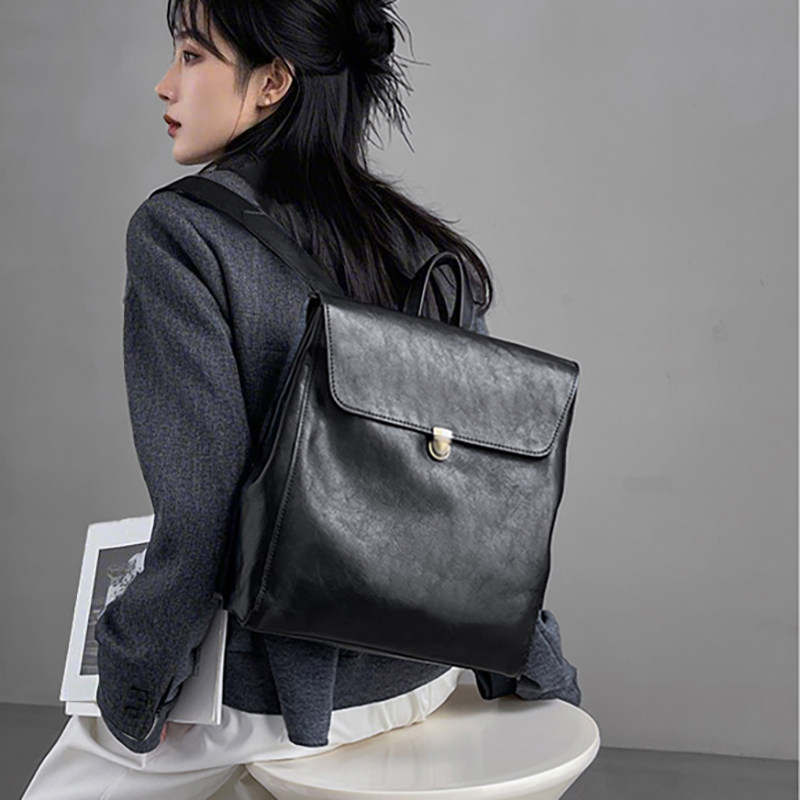 Luxury Bags For Women Brands - 高級ブランド本革バックパック女性用高品質トップレイヤー牛革大容量カジュアルビジネス通勤バックパック