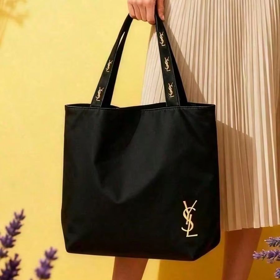 Luxury Tote Bags Ysl - イヴ・サンローラン YSL バッグ ミニマリストラグジュアリー ブラックキャンバス ショルダーバッグ