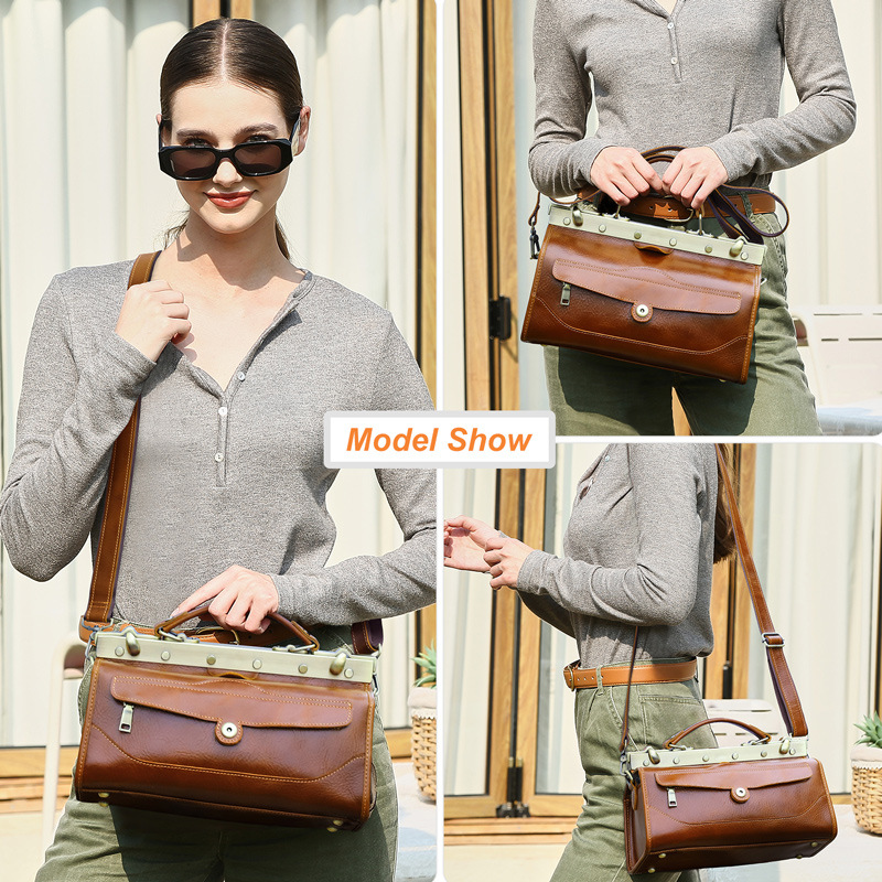 フルグレインラム牛革レディースハンドバッグ、多機能コンパート - Luxury Bags For You のレビューと価格