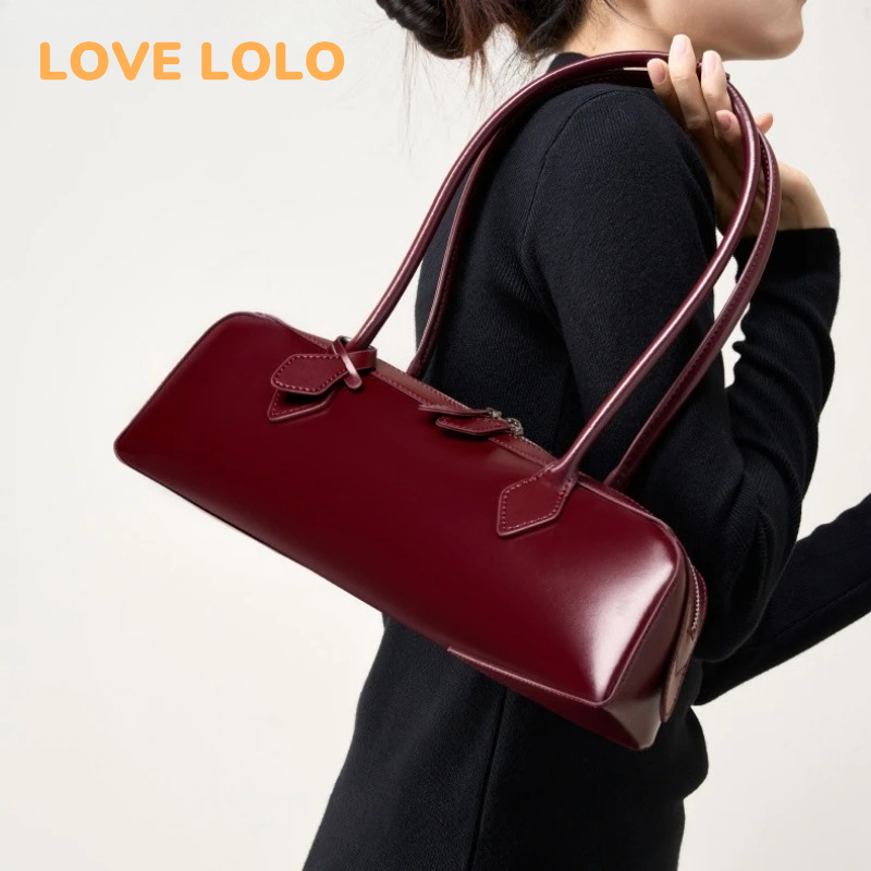 本革バッグ女性 2025 韓国高級バッグヴィンテージロングシ - Luxury Bags Korea のレビューと価格