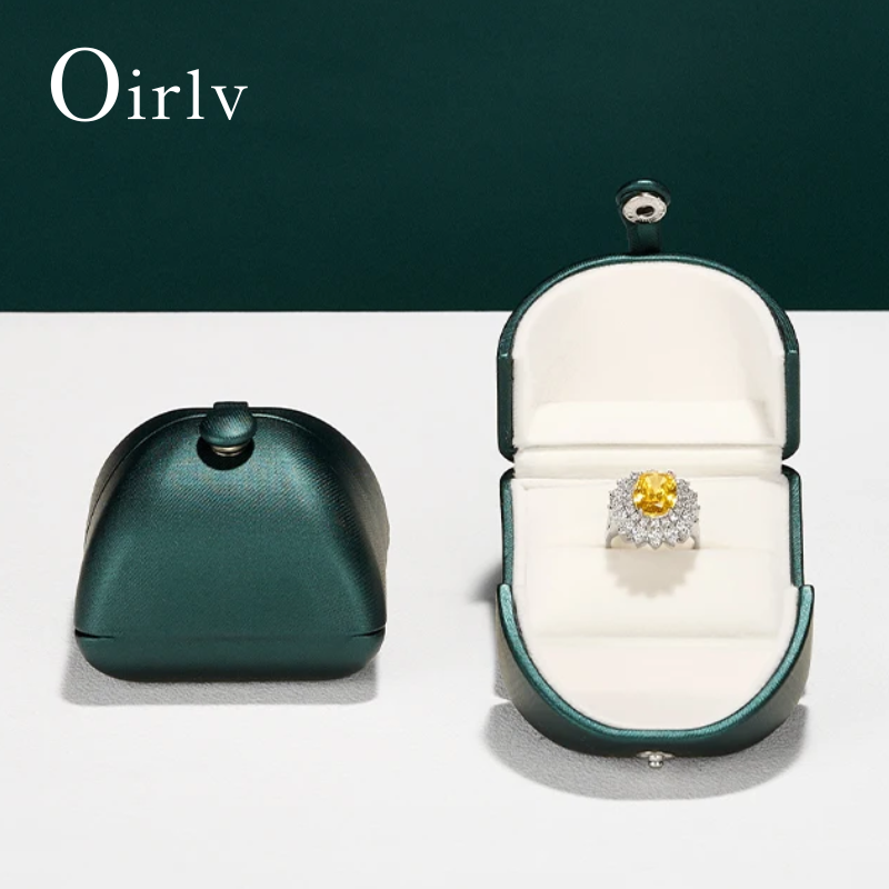 高級ダークグリーンリングボックス、プレミアムレザーレット製ジ - Luxury Bags List のレビューと価格