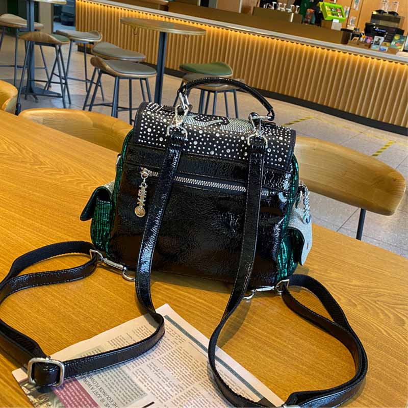 女性用バックパック,大容量ショルダーバッグ,合成皮革,ダイヤ - Luxury Bags For Women Brands のレビューと価格